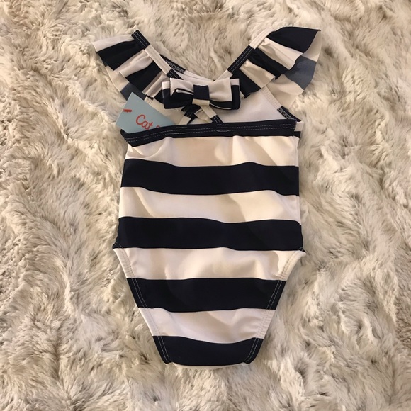 Cat & Jack One-Piece 9 months Navy and White Star - Picture 2 of 2